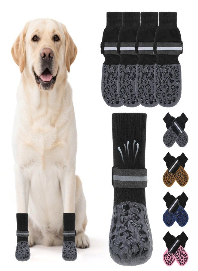 كولتيل جوارب كولتيل المضادة للانزلاق للكلاب لمنع لعق الكفوف، أحذية للكلاب مناسبة للأرصفة الساخنة، جوارب عاكسة للتحكم في الثبات، أحذية للكلاب وواقيات للكفوف مناسبة للأرضيات الخشبية، مناسبة للكلاب الصغيرة والمتوسطة والكبيرة والكبيرة في السن. - Image 1