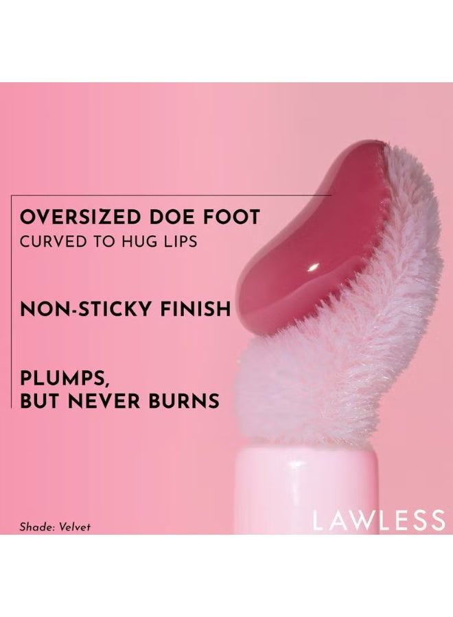 LAWLESS BEAUTY Forget The Filler Lip Plumper Line Smoothing Gloss - Velvet - Image 4
