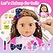 K. T. Fancy KT Fancy American 18 Inch Doll British Style Fashion Set 14 PCS Clothes Accessory Collection with School Bag Unicorn StationeryMakeup Tools for 18 Dolls - Image 4
