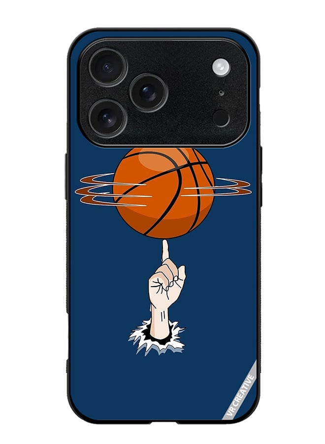 VR CREATIVE Protective Case Cover For Apple iPhone 17 Pro Max Basket Ball In Hand Design Multicolour