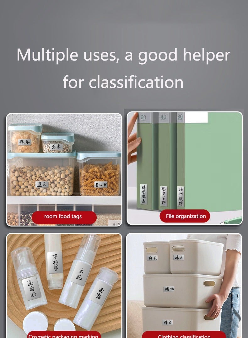160pcs Removable Waterproof Label Stickers, Freeze Food Design - Ideal for Organizing Address, Office & Home Use, Storage Bins, Moving, Folders - Image 3