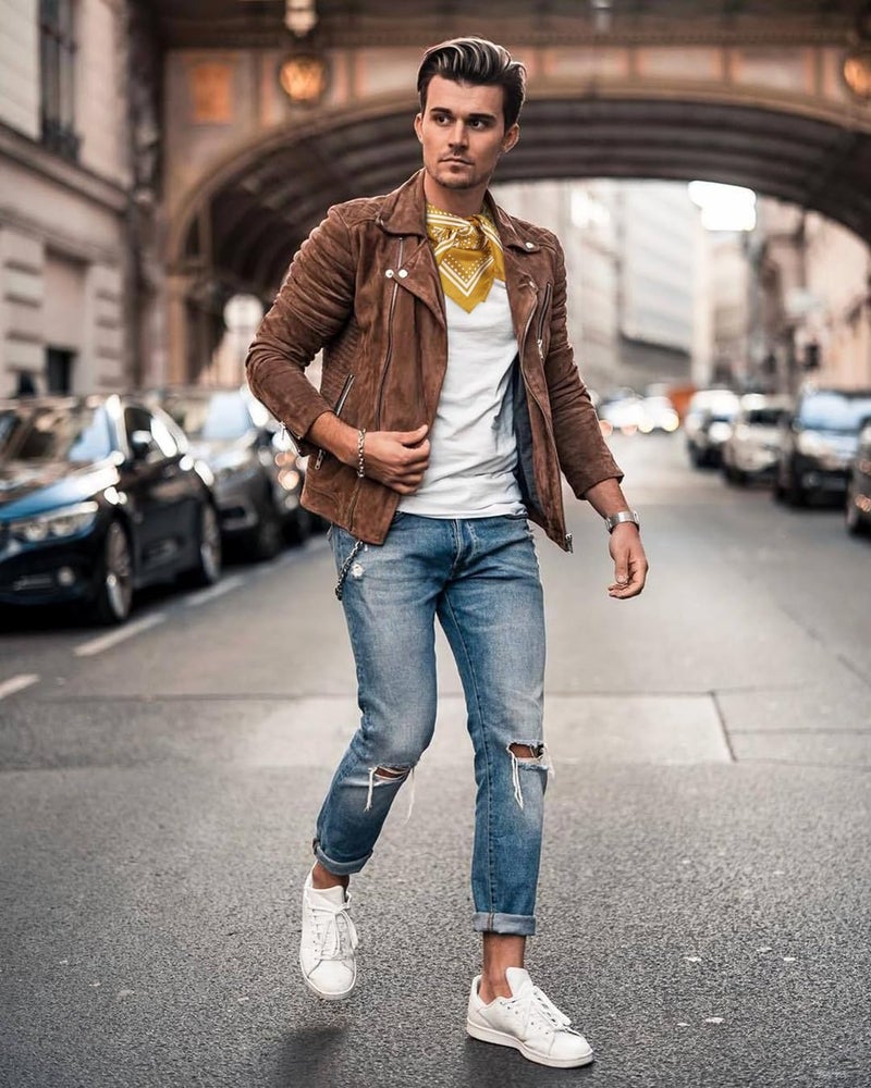 GERINLY Vintage Silk Feel Square Scarf for Men Satin Bandana Tiny Pattern Print Neckerchief Geometry Head Scarf Fashion - Image 3