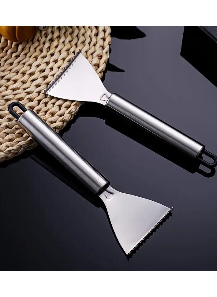 Goolsky 1pc Stainless Steel Fish Scale Scraper with Hook, Manual Fish Scale Remover, Kitchen Gadget for Fish Cleaning, Food-Safe Kitchen Tool - Image 3