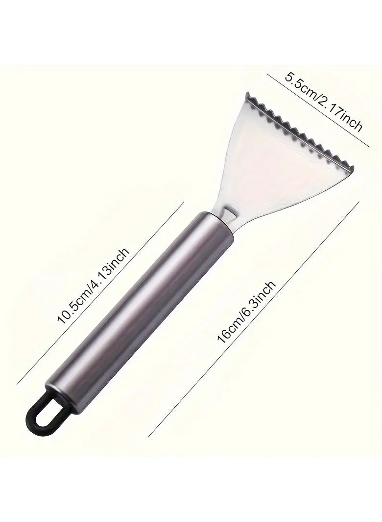 Goolsky 1pc Stainless Steel Fish Scale Scraper with Hook, Manual Fish Scale Remover, Kitchen Gadget for Fish Cleaning, Food-Safe Kitchen Tool - Image 5