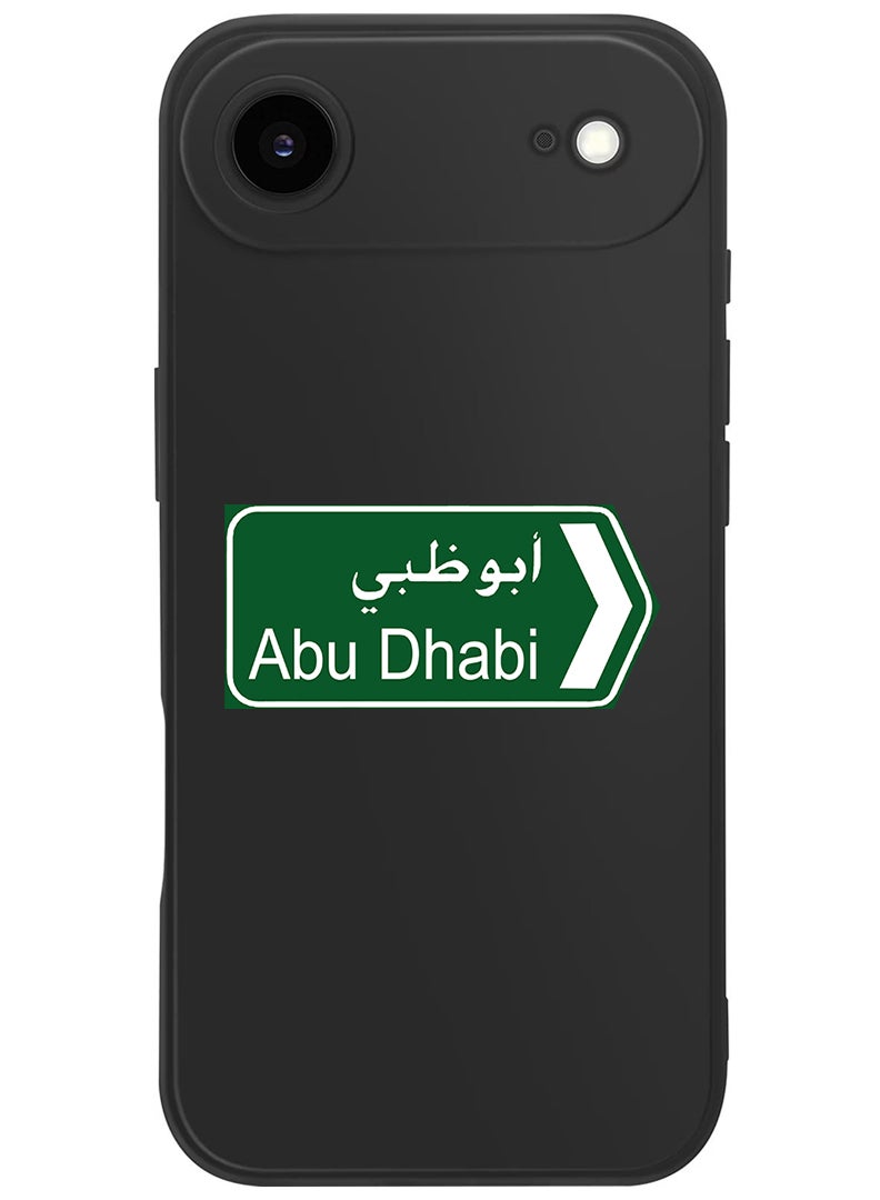 Theodor Protective Slim Fit Case Liquid Silicone Cover with Full Body Protection Anti-Scratch Shockproof Case For Apple iPhone 17 Air (Black) abudhabi sign board - Image 1