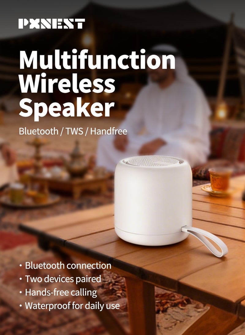Pxnest Multifunction Wireless Speaker – IPX4 Waterproof, TWS Stereo, Portable Bluetooth Speaker with Hands-Free Calling - Image 2