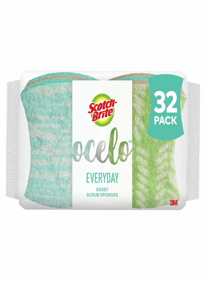 Scotch Brite Scotch-Brite ocelo Non-Scratch Scrub Sponges, Assorted Designs, 32 Sponges, 4 Count (Pack of 8) - Image 1