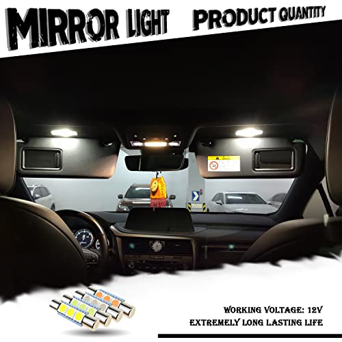 iBrightstar 6614F LED Bulbs, 29mm 6612F Super Bright Car Visor Vanity Mirror Led Bulbs for Vanity Mirror Lights and Sun Visor Lights, White - Image 3