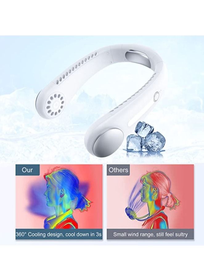 r Neck Fan Built-in Refrigerating Chip Wearable Cooling Fan with 360° Wind Outlet Portable Hang Neck Fan for Hot Flashes - Image 3