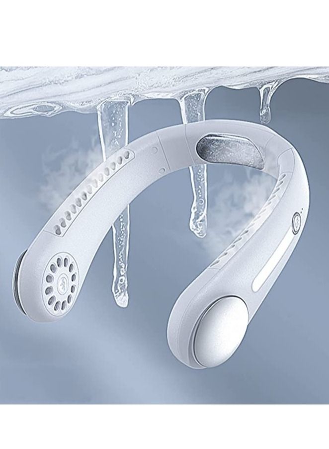 r Neck Fan Built-in Refrigerating Chip Wearable Cooling Fan with 360° Wind Outlet Portable Hang Neck Fan for Hot Flashes - Image 1