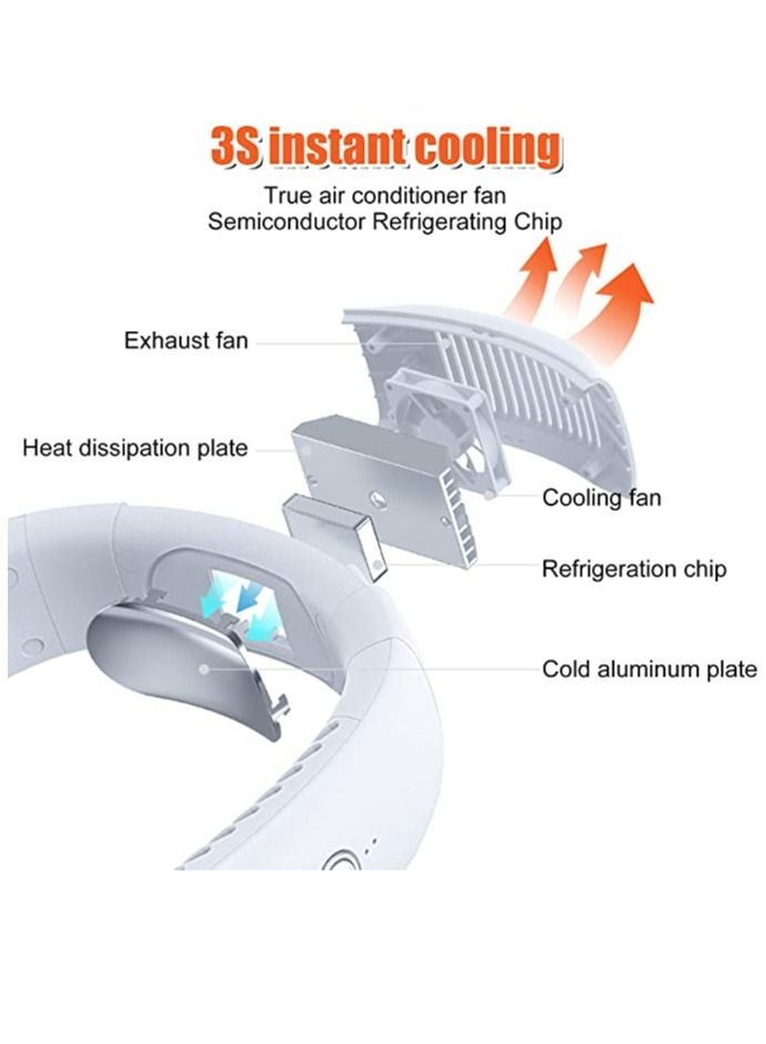 r Neck Fan Built-in Refrigerating Chip Wearable Cooling Fan with 360° Wind Outlet Portable Hang Neck Fan for Hot Flashes - Image 2