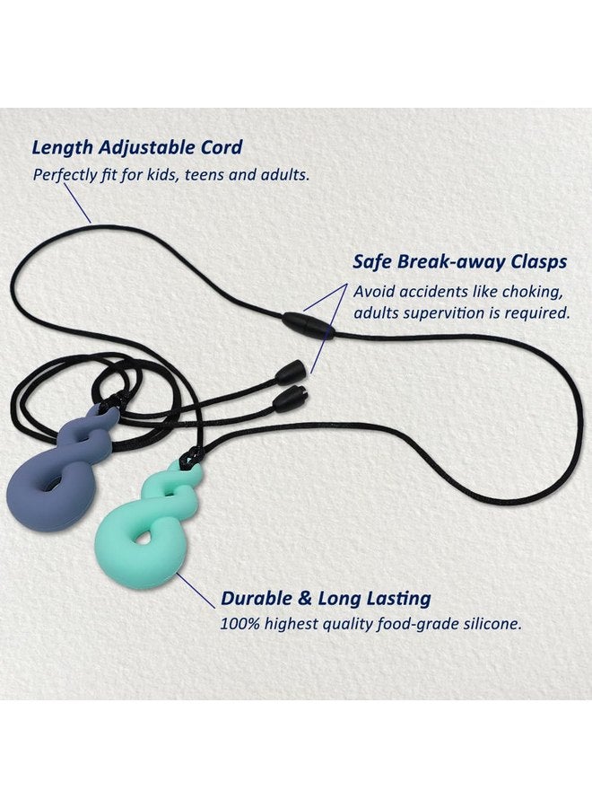 MaberryTech Direct Chew Necklaces for Sensory Kids Boys Girls, 6 Pack Silicone Sensory Chewy Necklace Mouth Fidgets Chewing Necklace for Kids Adults with Autism Anxiety ADHD, BPA Free - Image 3