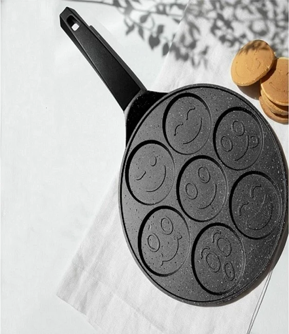 نهير Black Aluminum Casting 27 Cm Crepe Pan