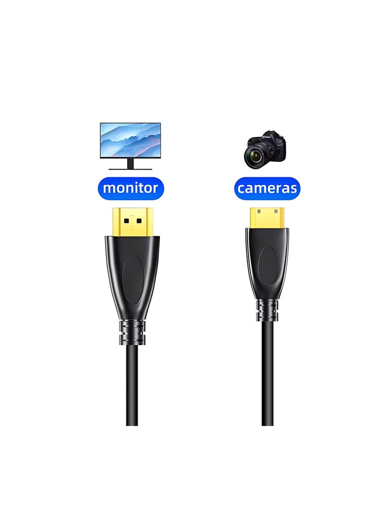 أثير كابل HDMI صغير 4K إلى HDMI ، متوافق مع الكاميرات وكاميرات الفيديو وأجهزة التلفزيون عالية الدقة وأجهزة الكمبيوتر المحمولة والأجهزة اللوحية والشاشات - Image 3