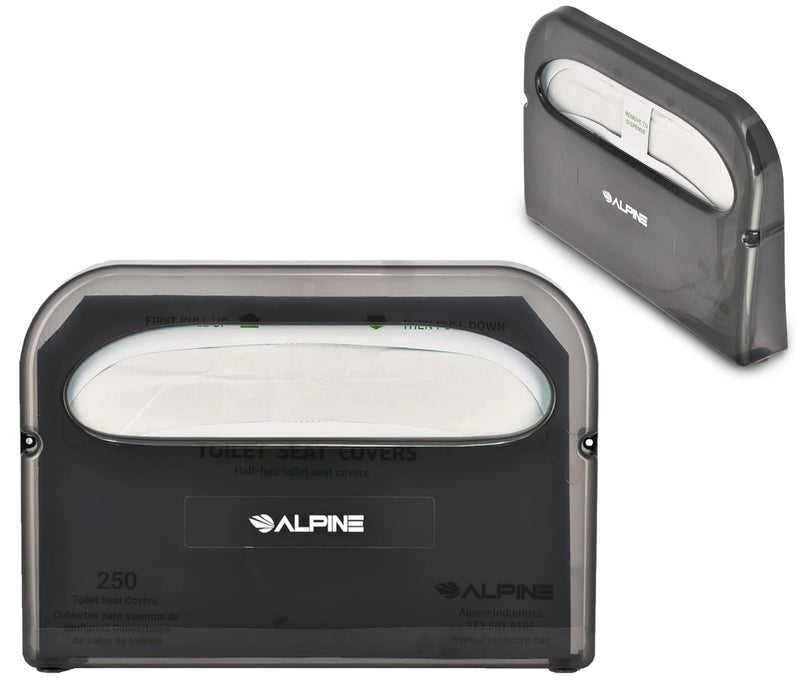 Alpine Industries Alpine Toilet Seat Cover Dispenser - Wall Mount Disposable Toilet Seat Cover Holder For Commercial And Residential Use, Half Fold. - Image 1