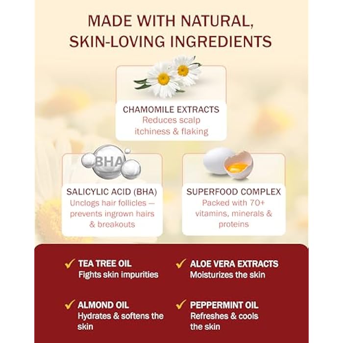 e70 Folliculitis Treatment Shampoo with 3% BHA, Salicylic Acid, Tea Tree Oil & Chamomile Extracts - Anti Itch Shampoo for women & men with Irritated Flaky Scalp Treatment, Made in USA by e70, 8 fl oz - Image 3