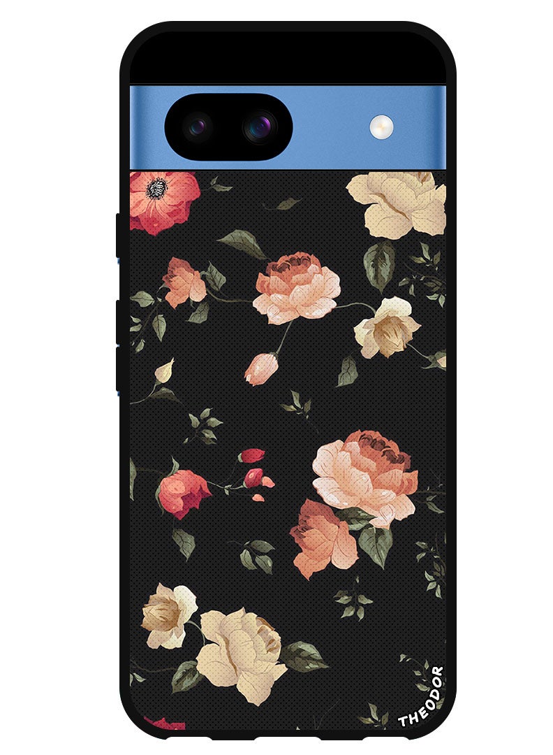Theodor Protective Case Anti Scratch Shock Proof Bumper Cover For Google Pixel 8a Colourful Lotus  - Image 1