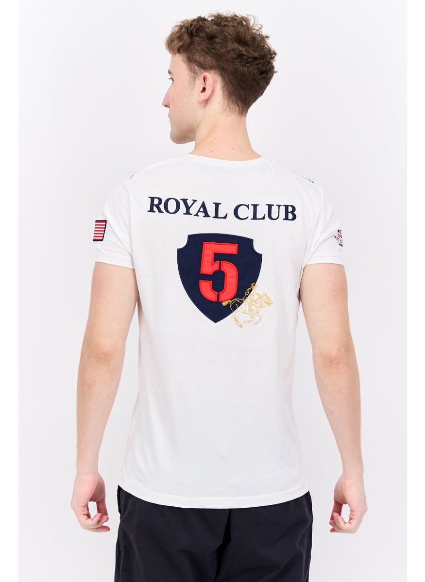 Canadian Peak Men V Neck Short Sleeves Graphic Print T-Shirt, White Combo  - Image 4