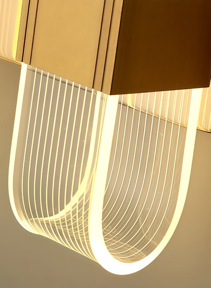 أورالوكسي اضاءه جداريه إضاءة سقف ذهبية بثلاث درجات حرارة ألوان قابلة للتعديل 10 وات مناسبة لغرفة المعيشة وغرفة النوم والممر - Image 5