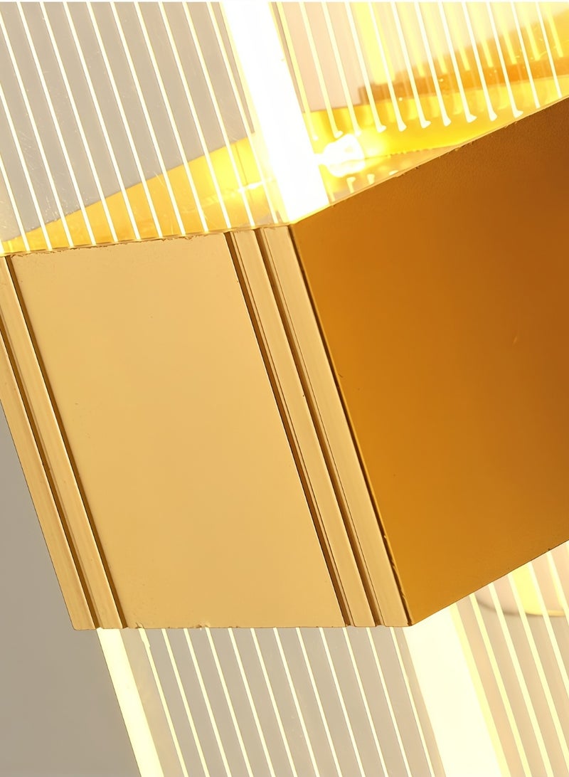 أورالوكسي اضاءه جداريه إضاءة سقف ذهبية بثلاث درجات حرارة ألوان قابلة للتعديل 10 وات مناسبة لغرفة المعيشة وغرفة النوم والممر - Image 4