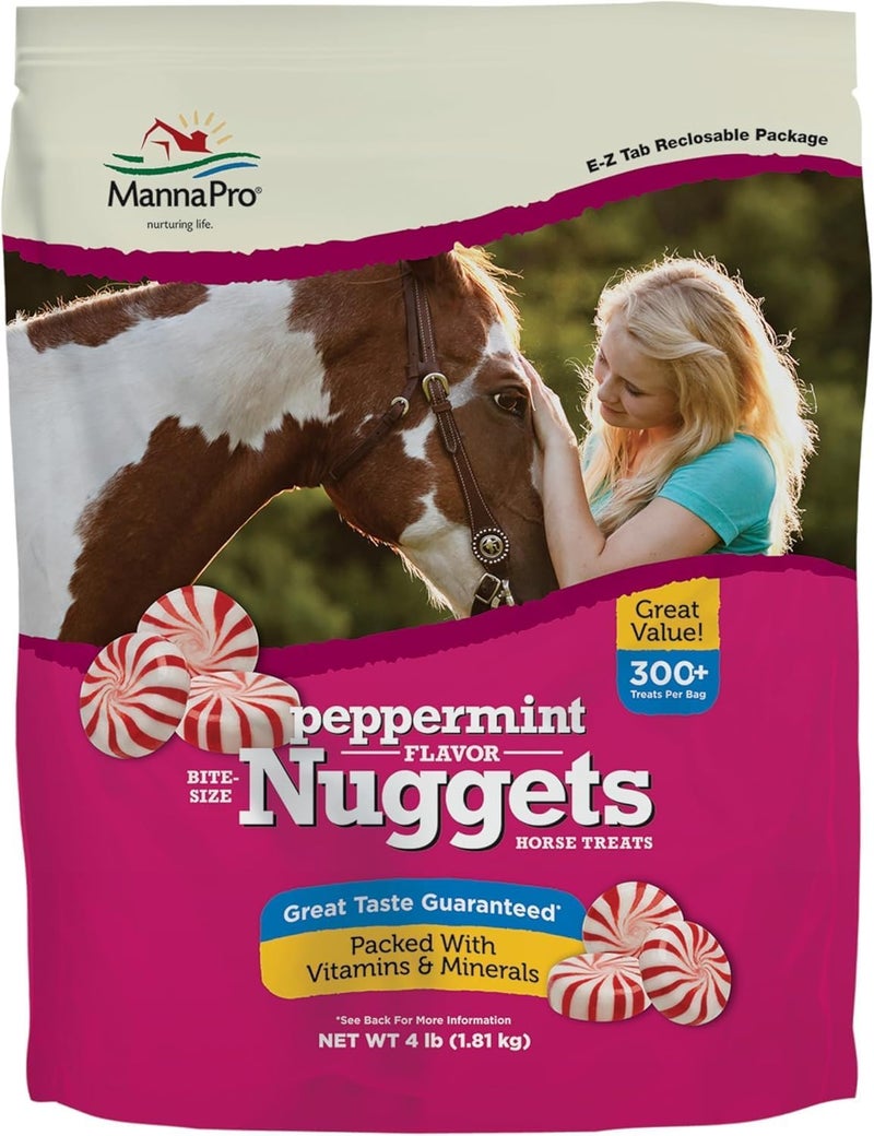 Manna Pro Peppermint Flavor Bite-Size Nuggets Horse Treats - 4 lb - Image 1