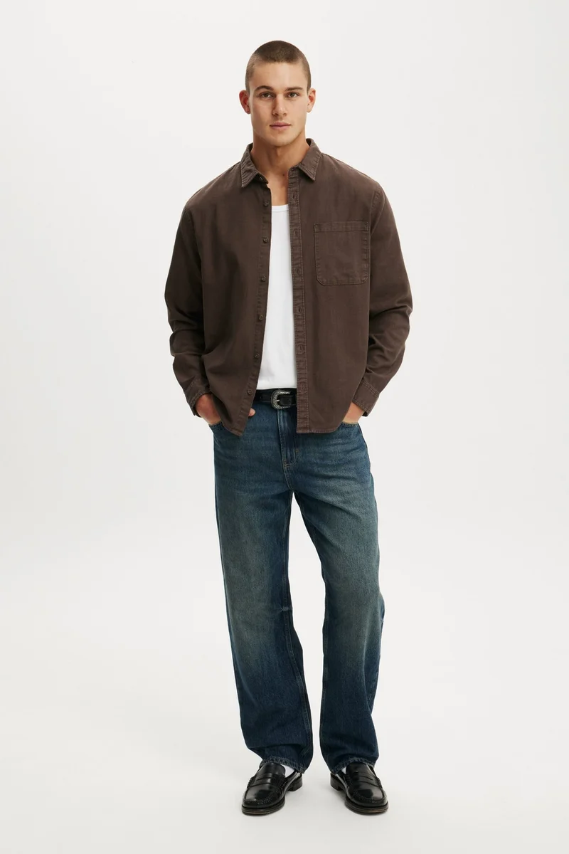 كوتون اون قميص لويس بأكمام طويلة