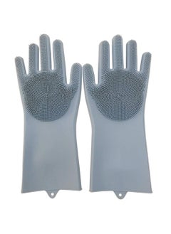 GLIVE (LABEL) GLIVE LABEL Reusable Silicone Dishwashing Gloves Scrubber Cleaning Gloves Great for Household 1 Pair 