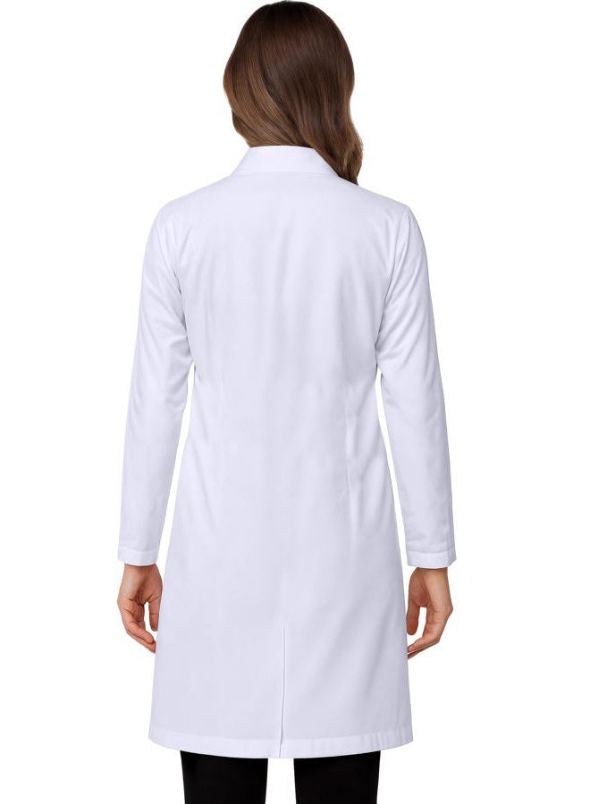 NY Threads Professional Lab Coat for Women, Long Sleeve Poly Cotton Medical Coat 1 Pack, Small, White - Image 3