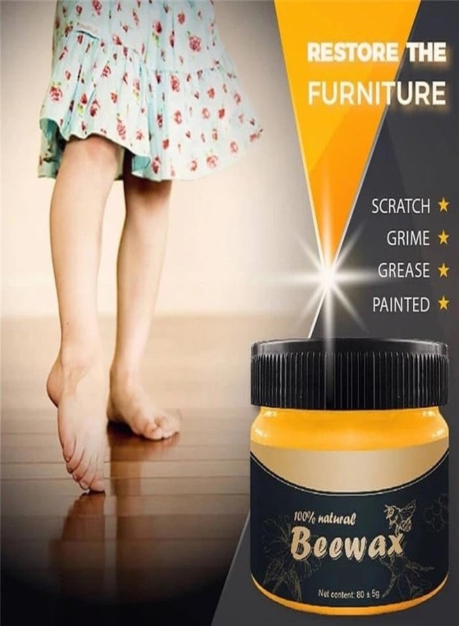 Mopslik Wood Seasoning Beewax Natural Traditional Beeswax Polish Wood Furniture Cleaner for Wood Doors, Tables, Chairs, Cabinets and Floors for Furniture (80 Gm Each) (Pack Of 2) - Image 4