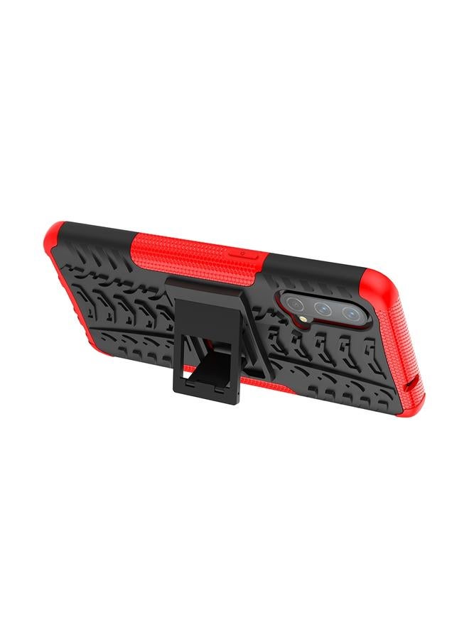 S-TOP Case For OnePlus Nord CE 5G Tire Texture Shockproof TPU+PC Protective Case with Holder - Image 4