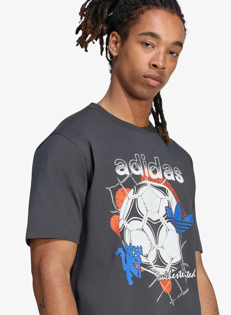 Adidas CARBON Manchester United FC Graphic T-Shirt for Men | Best Price UAE