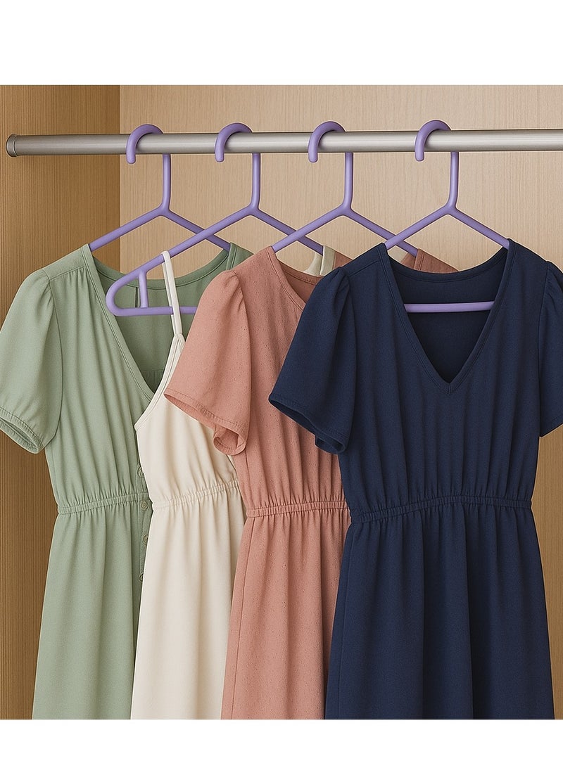 6-piece plastic clothes hanger set, one color, non-slip, code 42, color randomly selected - Image 2