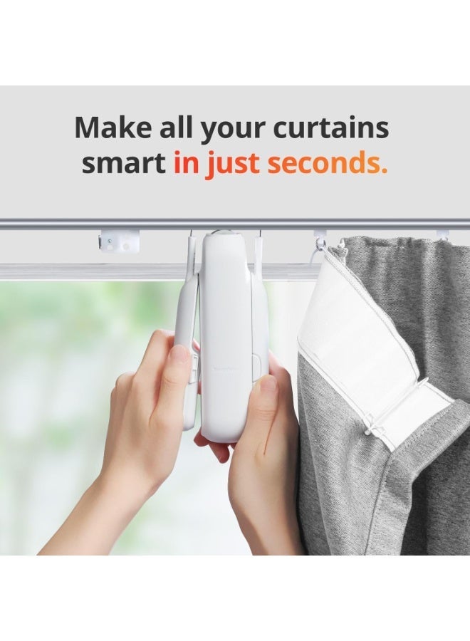SwitchBot Curtain U Rail 3 Smart Electric Curtain Opener, App & Voice Control, Bluetooth, White - Image 3