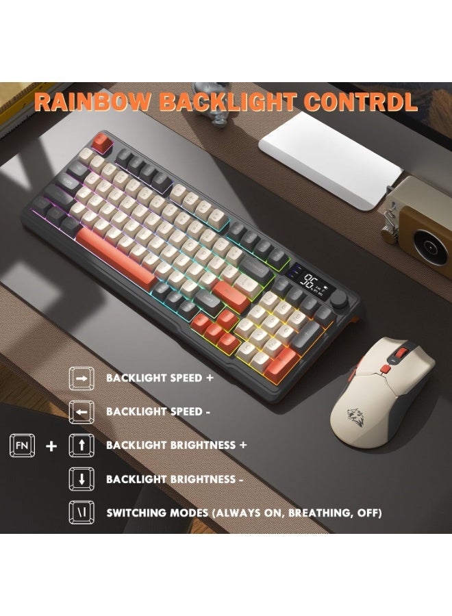 Bukela Arabic English 2.4G Wireless Gaming Keyboard and Mouse Combo, Include Small 60% Merchanical Feel Keyboard, Ergonomic Design Mini Wireless Mouse - Image 5