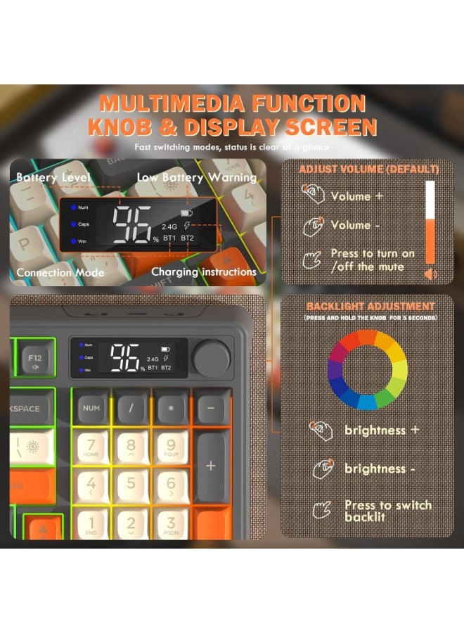 Bukela Arabic English 2.4G Wireless Gaming Keyboard and Mouse Combo, Include Small 60% Merchanical Feel Keyboard, Ergonomic Design Mini Wireless Mouse - Image 4