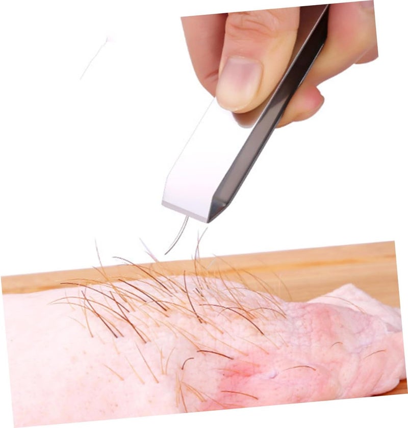 Outanaya 4pcs Stainless Steel Hair Clip Ingrown Hair Tweezers Remover Threading Tool Tweezers Manual Removal Tool Food - Image 5