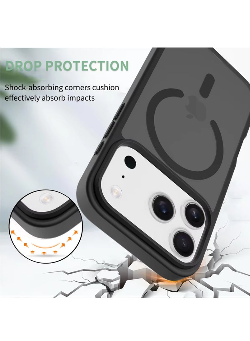 X-level iPhone 17 Pro Max MagSafe Case Magnetic Back Cover,【 Shockproof Protection】Translucent Matte Back, Slim Phone Cover with Strong Magnet for Apple 17 Pro-Max -2025 (White) - Image 3