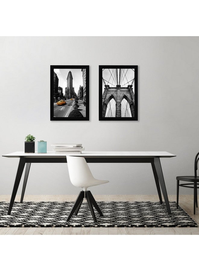 Americanflat Americanflat 11x17 Picture Frame with Shatter-Resistant Glass - Set of 2 - Gallery Style Frame with Engineered Wood - Signature Collection - Picture Frame Set for Wall Display - Black - Image 4