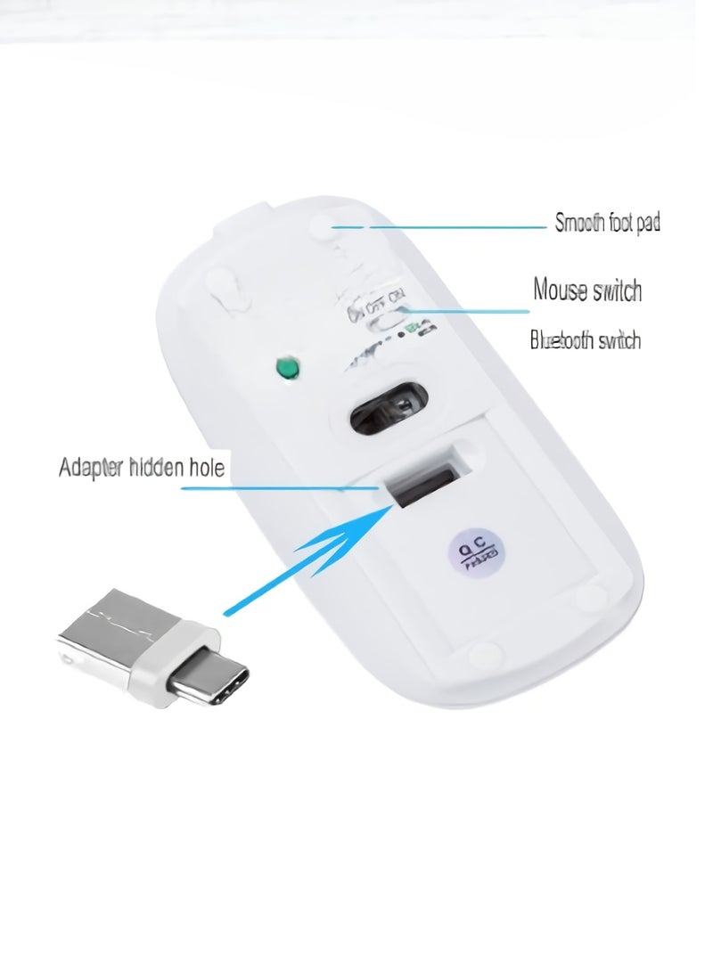 MM1 Mouse, Bluetooth Wireless Computer Mouse, Lightweight And Portable Gaming Mouse, Comfortable Grip Durable Silent Mouse For Laptop Computer, (1pc, Gold) - Image 4