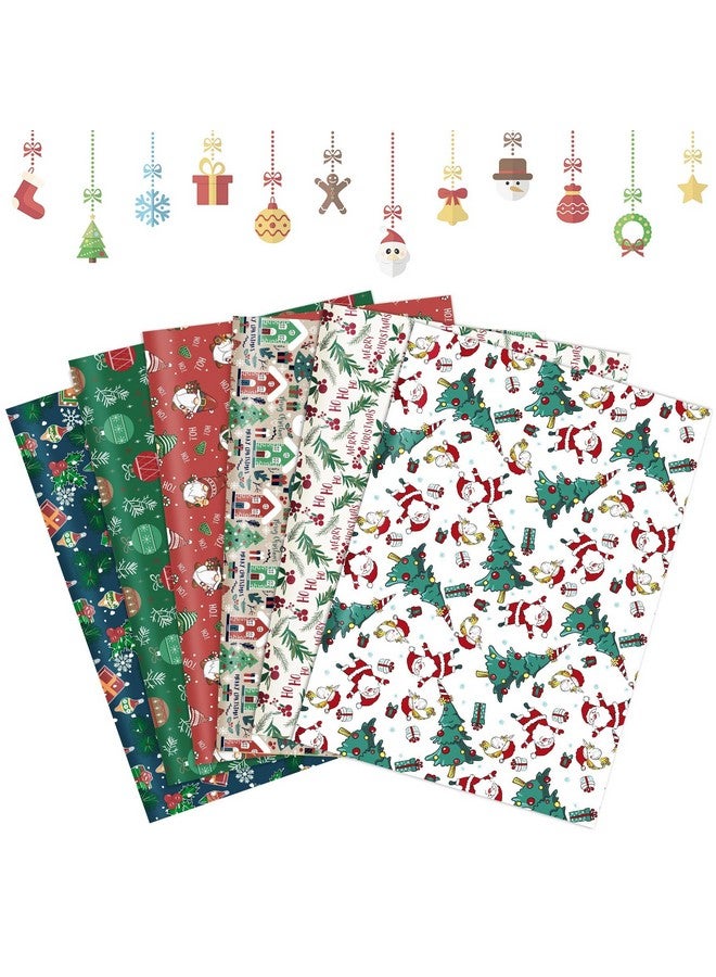 Toptime Christmas Wrapping Paper, Red And Green Gift Wrapping Paper With Gnomes, Berry, Snowman, 6 Sheets Cute Xmas Wrapping Paper, Folded Flat Gift Wrap For Christmas, Holiday, Party (27.6X19.7In) - Image 1
