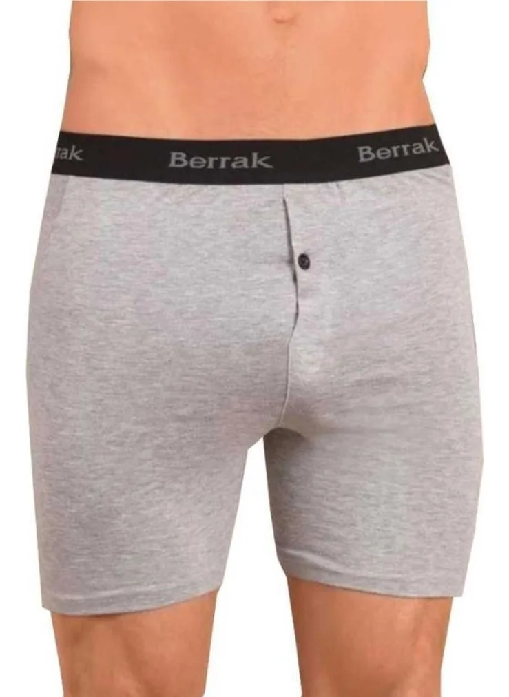 Berrak Underwear Men's Buttoned Lycra Long Leg Boxers 5 Pack