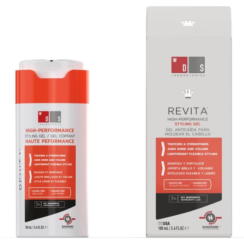 DS Laboratories Revita Hair Styling Medium Hold Gel for Men - Ginseng, Zinc & Caffeine for Thickening and Styling Hair - Image 1