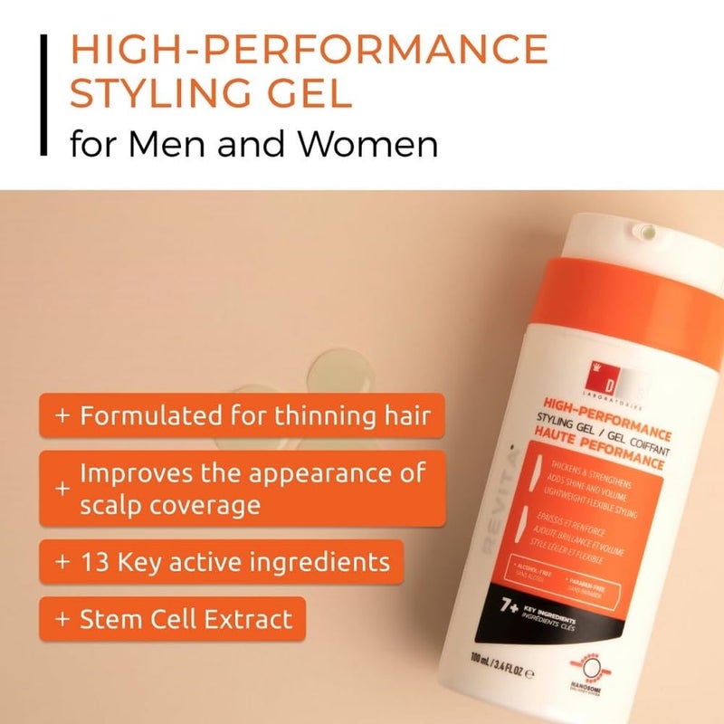 DS Laboratories Revita Hair Styling Medium Hold Gel for Men - Ginseng, Zinc & Caffeine for Thickening and Styling Hair - Image 3