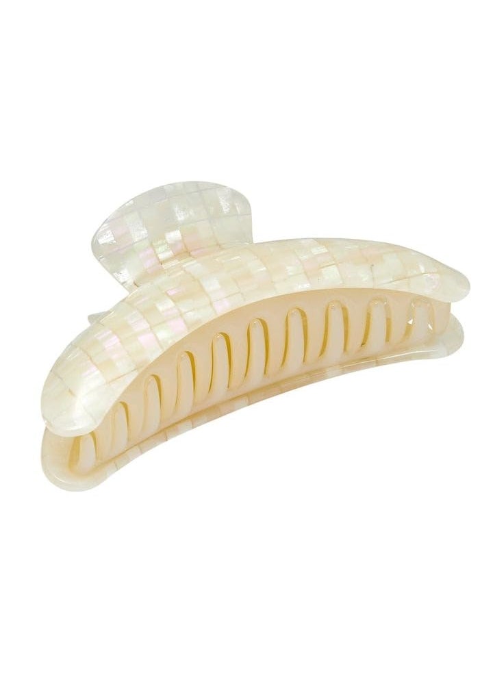 Machete MACHETE Women Hair Clip Jumbo Heirloom Claw Clip, 4.75 inch Hair Clamp Fashion Hair Accessories (Opalite Shell Checker) 