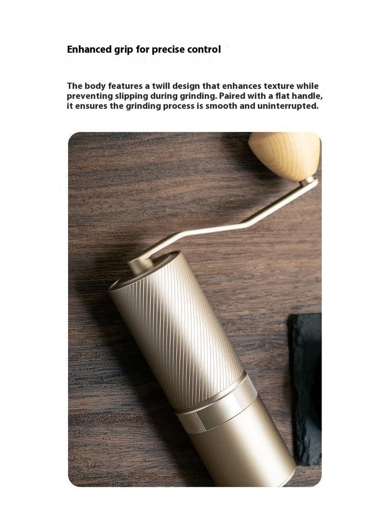 MAVOCOFFEE MAVO Shadow Wand Manual Coffee Grinder – CNC 420 Stainless Steel Pentagon Burr, Detachable Inner & Outer Burrs, Full Aluminum Alloy Body, Wooden Handle, Adjustable Grind Settings for Espresso & Pour Over (Silver) - Image 5