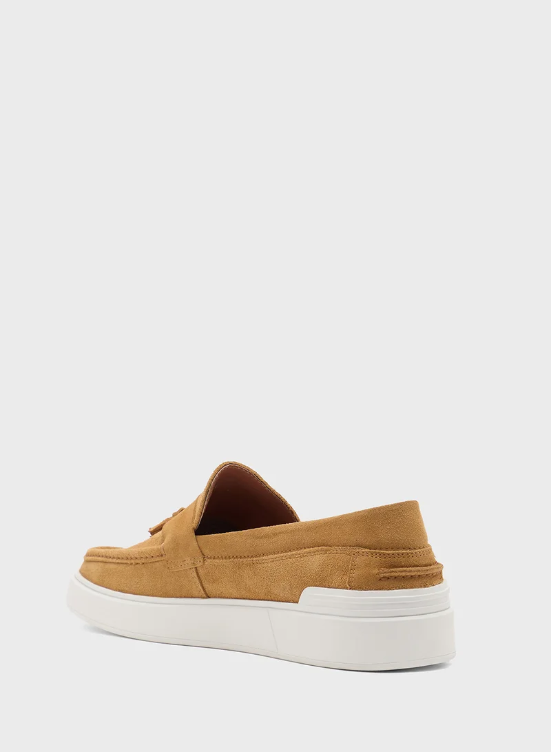 روبرت وود Genuine Leather Suede Casual Loafer Slip Ons