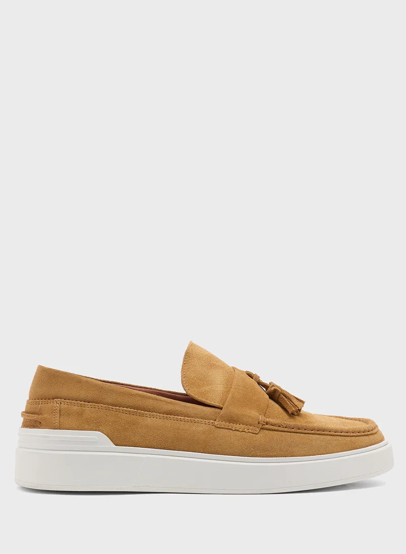روبرت وود Genuine Leather Suede Casual Loafer Slip Ons