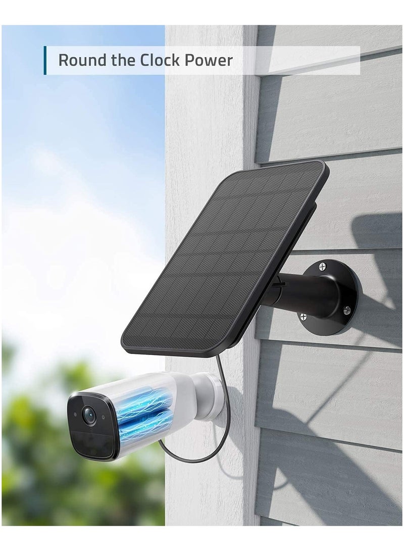 eufy security Certified eufyCam Solar Panel, Compatible with eufyCam, Continuous Power Supply, 2.6W Solar Panel, IP65 Weatherproof Black - Image 3