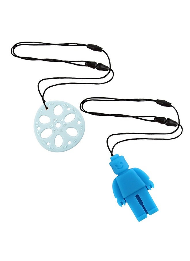NQOOH - Baby Teething Toys, Safe For Soothing Gums For Infants and Toddlers, 2 Pieces, Blue - Image 1