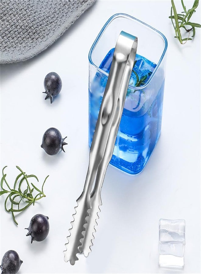 EYAKEG 2 Pcs Ice Tongs for Ice Bucket 6.7 Inch - Premium Stainless Steel Ice Tongs with Teeth for Ice Sugar Cubes Tea Party Coffee Bar Food Serving - Image 3